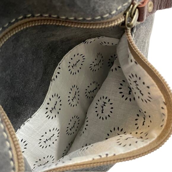 Myra Cowgirl Shoulder Bag in Rustic Print Leather With Straps - Picture 5 of 6